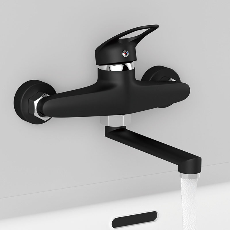 Basin Mixer Tap - キッチン蛇口ミキサー壁掛けシングルハンドルミキサータップシンク蛇口回転温冷水ミキサーモッププールタップ洗面器蛇口