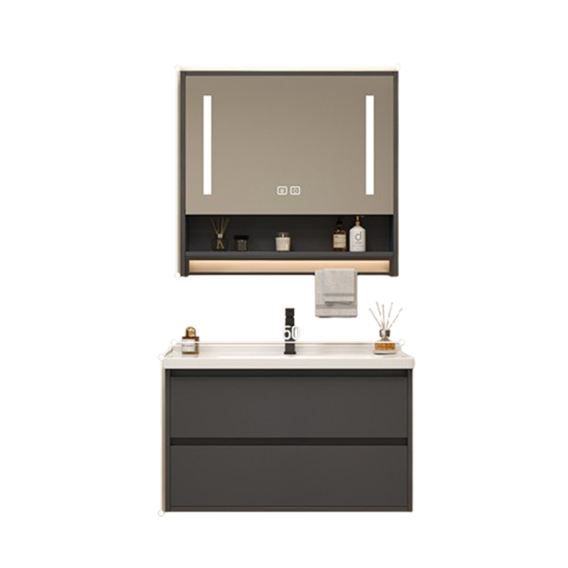 Home Bathroom Vanity Combo - セラミック製トイレ洗面化粧台ヴィンテージ仕切り化粧台グレーの洗面化粧台ライトストレージモビレットバーニョ家庭用家具