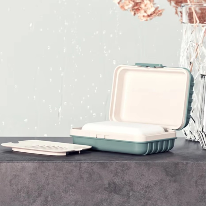 浴室や旅行に最適な、蓋付きのプラスチック製石鹸入れ。石鹸を乾 - Home Essentials Bathroom Storage のレビューと価格