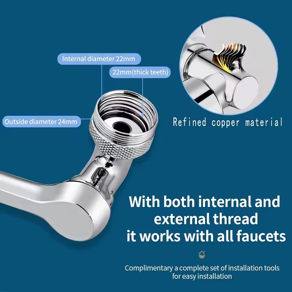金属製ユニバーサル蛇口エクステンダー フィルター付き 108 - Basin Mixer Tap のレビューと価格