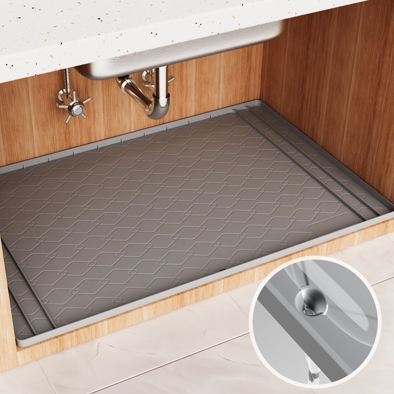 シリコン製シンク下マット キッチン必需品ガジェット、棚ライナ - Home Essentials Bathroom Storage のレビューと価格