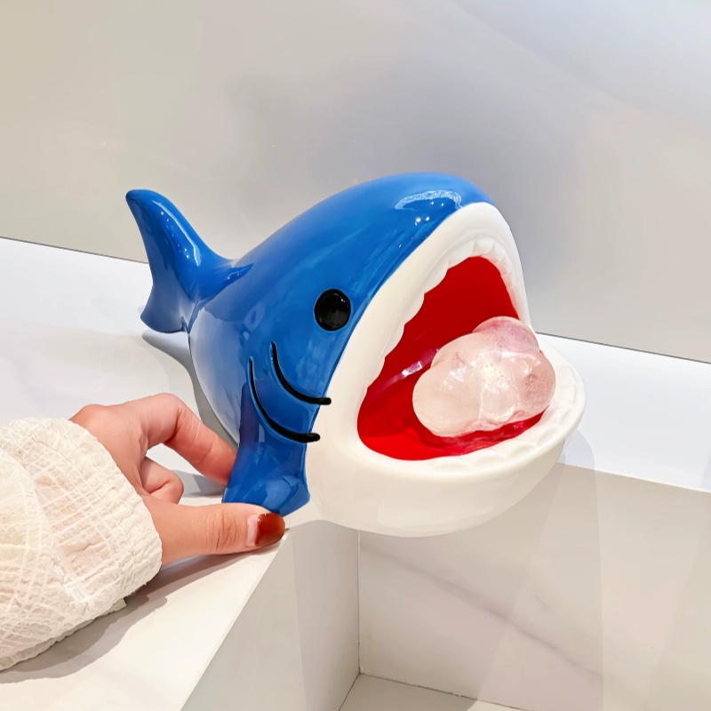 かわいい漫画風ビッグマウスシャークソープボックス、クリエイテ - Home Edit Bathroom Storage のレビューと価格