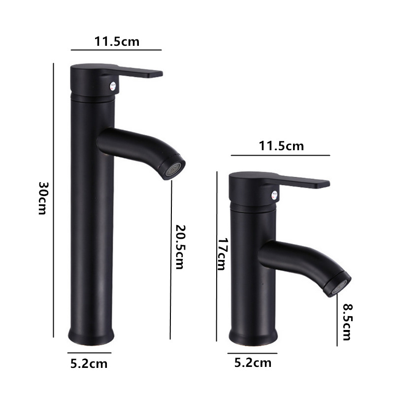 ブラック洗面台蛇口 浴室洗面台水栓 温冷水混合栓 洗面シンク - Basin Mixer Tap のレビューと価格